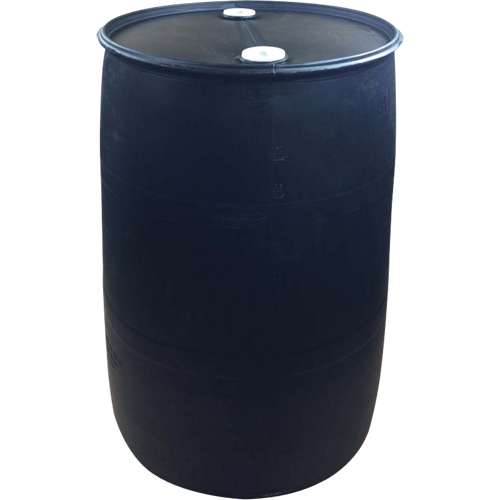Barils en poly&eacute;thyl&egrave;ne, 55 gal. US (45 gal. imp.), Dessus ferm&eacute;, Noir Northern Industrial Supply Inc.