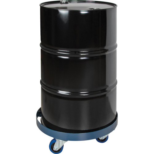 Chariot pour baril, Acier, Capacit&eacute;e 1400 lb, Diam&egrave;tre 24", Roue en &eacute;lastique bleu Northern Industrial Supply Inc.