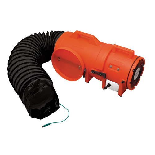 ALLEGRO INDUSTRIES 8" Plastic COM-PAX-IAL Blowers, 1/3 HP, 900 CFM, Explosion Proof Northern Industrial Supply Inc.