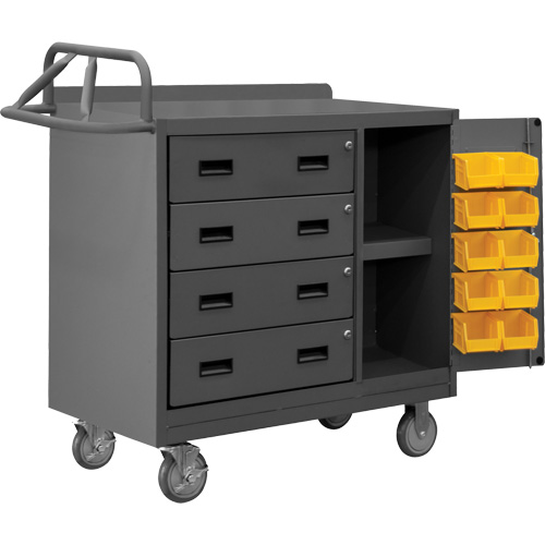 Mobile Workbench Cabinet with Bins, Steel Surface Northern Industrial Supply Inc.