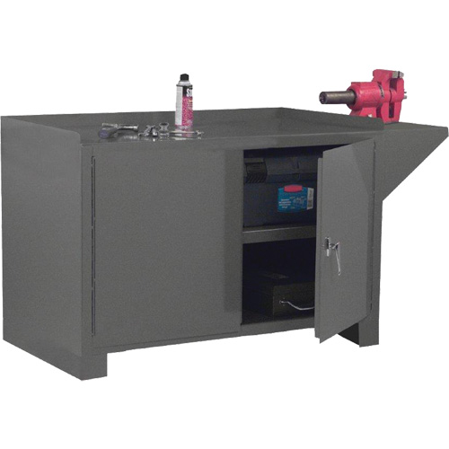 Stationary Workstation, Steel Surface, 60-1/8" W x 24-1/4" D x 36-3/16" H Northern Industrial Supply Inc.
