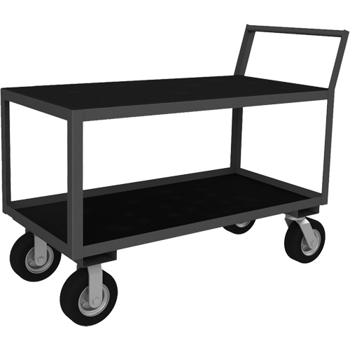 Low Profile Instrument Cart, 2 Tiers, 24-1/4" W x 39" D x 40-15/16" H, 1200 lbs. Cap. Northern Industrial Supply Inc.