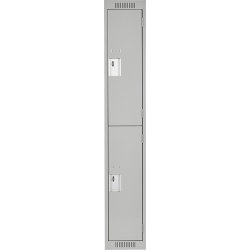 Clean Line Lockers, 2 -tier, 12" x 18" x 72", Steel, Grey, Rivet (Assembled) Northern Industrial Supply Inc.