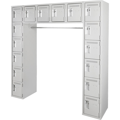 Arche de casiers &eacute;conomiques assembl&eacute;s Clean Line, 16 niveaux, Bloc de 3, 18" x 72" x 12", Acier Northern Industrial Supply Inc.