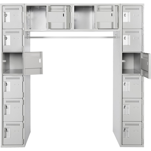 Arche de casiers &eacute;conomiques assembl&eacute;s Clean Line, 16 niveaux, Bloc de 3, 18" x 72" x 12", Acier Northern Industrial Supply Inc.