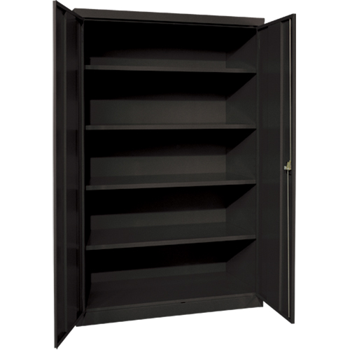Armoires de rangement Hi-Boy profondes, Acier, 4 Tablettes, 72" h x 36" la x 24" P, Noir Northern Industrial Supply Inc.