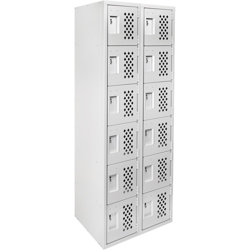 Clean Line Lockerettes, 6 -tier, Bank of 2, 18" x 72" x 12", Steel Northern Industrial Supply Inc.