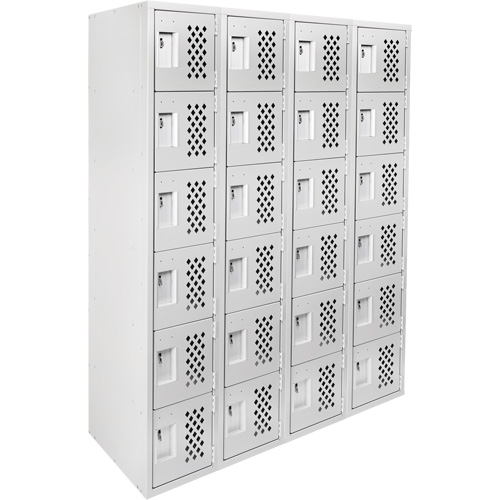 Petits casiers Clean Line, 6 niveaux, Bloc de 4, 18" x 72" x 12", Acier Northern Industrial Supply Inc.