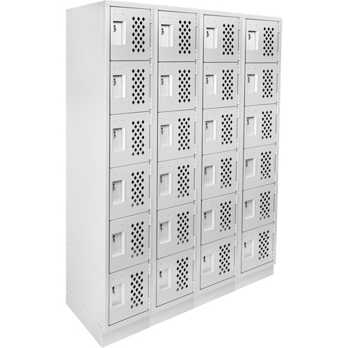 Casiers &eacute;conomiques perfor&eacute;s et assembl&eacute;s Clean Line, 6 niveaux, Bloc de 4, 18" x 72" x 12", Acier Northern Industrial Supply Inc.