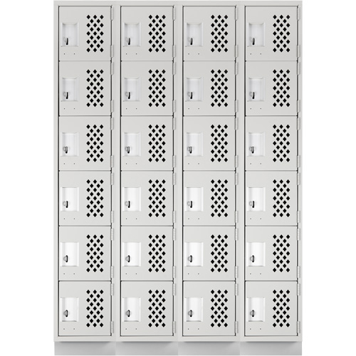 Casiers &eacute;conomiques perfor&eacute;s et assembl&eacute;s Clean Line, 6 niveaux, Bloc de 4, 18" x 72" x 12", Acier Northern Industrial Supply Inc.