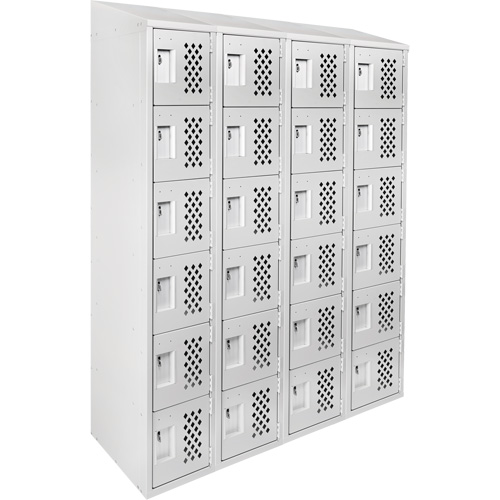 Casiers &eacute;conomiques perfor&eacute;s et assembl&eacute;s Clean Line, 6 niveaux, Bloc de 4, 18" x 72" x 12", Acier Northern Industrial Supply Inc.