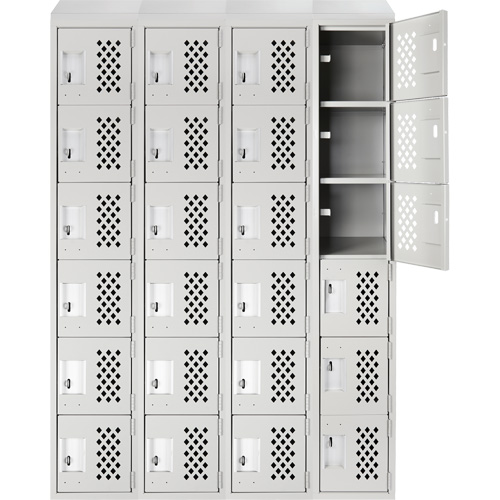 Casiers &eacute;conomiques perfor&eacute;s et assembl&eacute;s Clean Line, 6 niveaux, Bloc de 4, 18" x 72" x 12", Acier Northern Industrial Supply Inc.