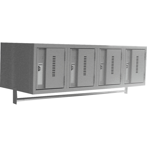 Wall Hung Lockers - Heavy Duty, Bank of 4, 18" x 12" x 12", Steel Northern Industrial Supply Inc.