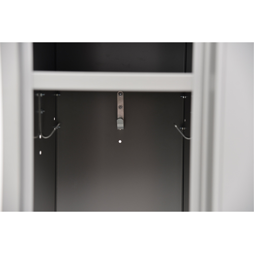 Lockers, 2 -tier, Bank of 2, 24" x 18" x 72", Steel, Grey, Knocked Down Northern Industrial Supply Inc.