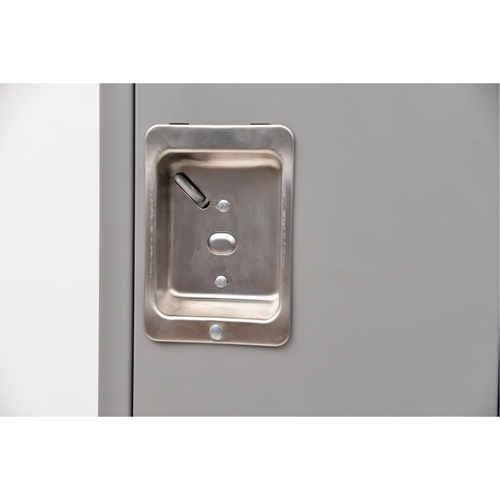 Lockers, 2 -tier, Bank of 2, 24" x 18" x 72", Steel, Grey, Knocked Down Northern Industrial Supply Inc.