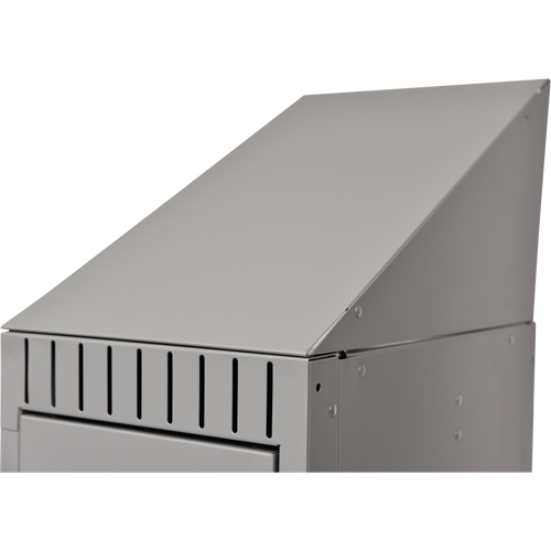 Slope Top, 1 Bank, 18" D x 12" W x 10" H, Grey, Steel Northern Industrial Supply Inc.