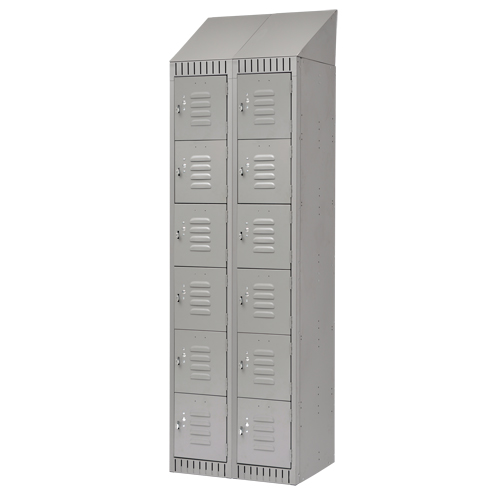 Casiers, 6 niveaux, Bloc de 2, 24" x 18" x 82", Acier, Gris, D&eacute;mont&eacute; Northern Industrial Supply Inc.