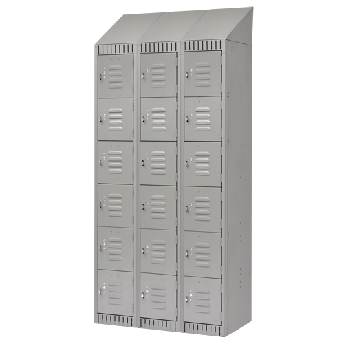 Casiers, 6 niveaux, Bloc de 3, 36" x 18" x 82", Acier, Gris, D&eacute;mont&eacute; Northern Industrial Supply Inc.