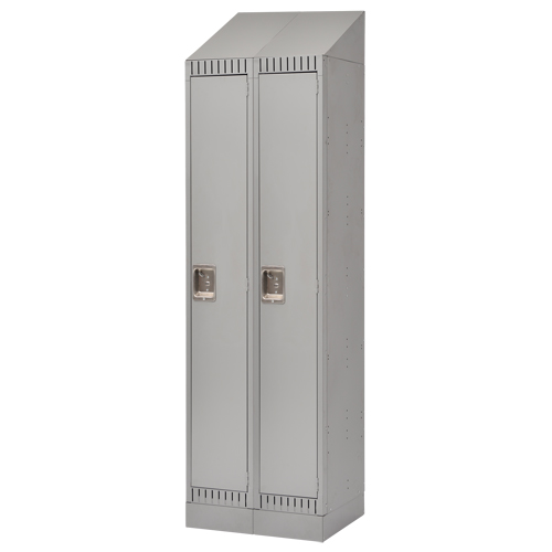 Casiers assembl&eacute;s, Bloc de 2, 24" x 18" x 72", Acier, Gris, Rivet (assembl&eacute;) Northern Industrial Supply Inc.