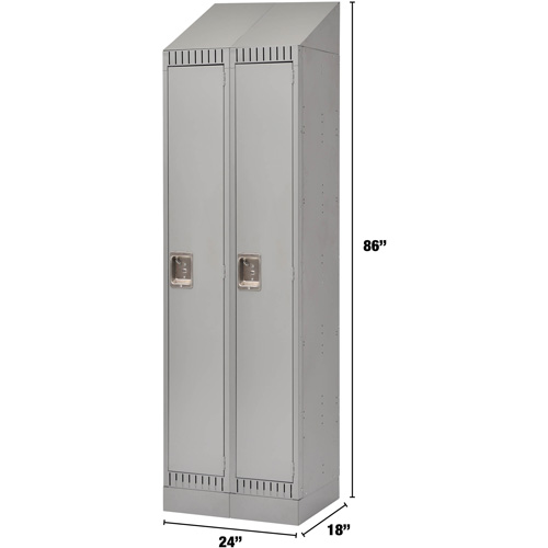 Casiers, Bloc de 2, 24" x 18" x 86", Acier, Gris, D&eacute;mont&eacute; Northern Industrial Supply Inc.