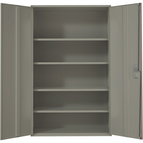 Armoire de rangement Hi-Boy tr&egrave;s large, Acier, 4 Tablettes, 72" h x 48" la x 24" P, Gris Northern Industrial Supply Inc.