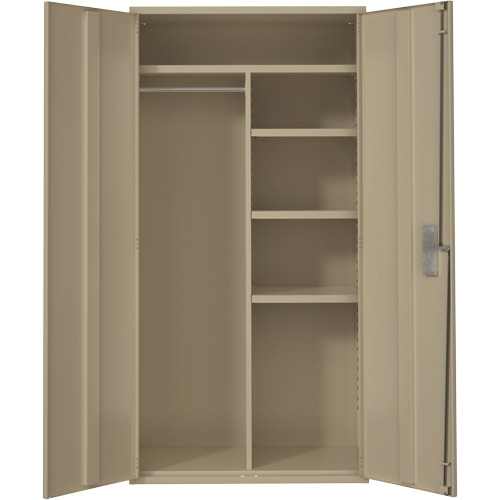 Armoire de rangements combin&eacute;s, Acier, 6 Tablettes, 72" h x 36" la x 18" P, Beige Northern Industrial Supply Inc.