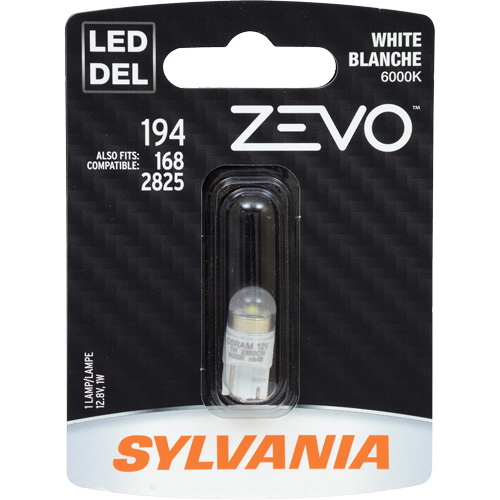 195 Mini-ampoule automobile Zevo, DEL, 0,7 W, Blanc Northern Industrial Supply Inc.