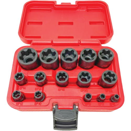 EP "Star" Plus Socket Set, 15 Pieces, 1/4"/3/8"/1/2" Drive Size Northern Industrial Supply Inc.
