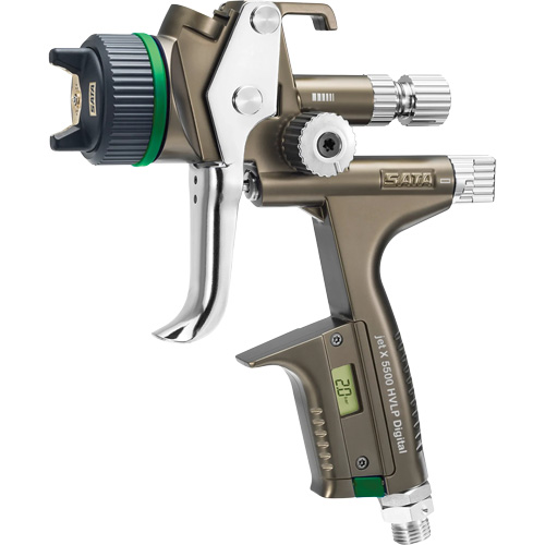 Pistolet de peinture de premi&egrave;re qualit&eacute; pour peinture automobile avec psi num&eacute;rique X5500 HVLP 1,2 I RPS D, Entr&eacute;e d'air 1/4" NPT, 15,19 pi³/min, Capacit&eacute; 0,6 L/0,9 L, 0,17 psi Northern Industrial Supply Inc.