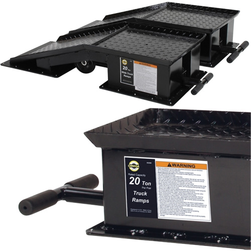 Heavy-Duty Truck Ramps with Long T-Handle, 40000 lbs. Capacity, 45" L, 13-1/2" W, 9-19/50" H Northern Industrial Supply Inc.