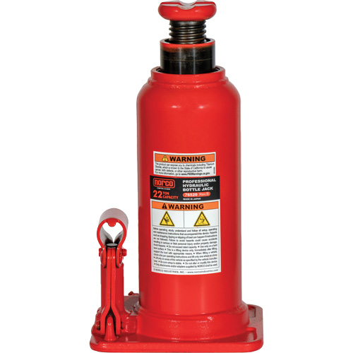 Cric hydraulique bouteille professionnel avec orifice pour manom&egrave;tre, 22 tonne(s), 20-49/250" Hauteur &eacute;lev&eacute;e Northern Industrial Supply Inc.