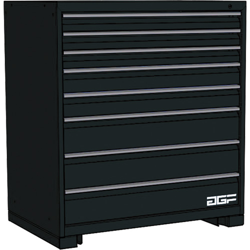 Armoire &agrave; tiroirs modulaire, 8 tiroirs, 30" la x 28" p x 40" h, Noir Northern Industrial Supply Inc.