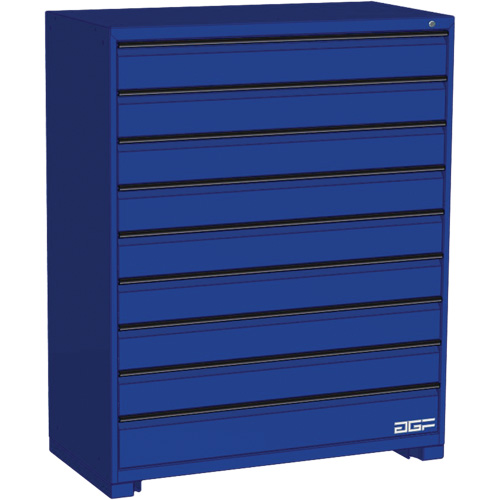 Armoire &agrave; tiroirs modulaire, 9 tiroirs, 48" la x 24" p x 60" h, Bleu Northern Industrial Supply Inc.