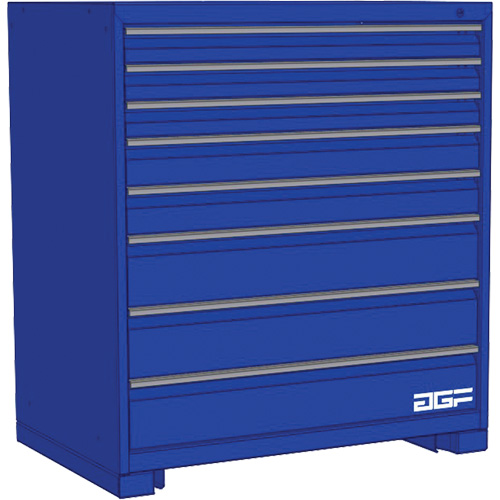 Armoire &agrave; tiroirs modulaire, 8 tiroirs, 60" la x 24" p x 40" h, Bleu Northern Industrial Supply Inc.