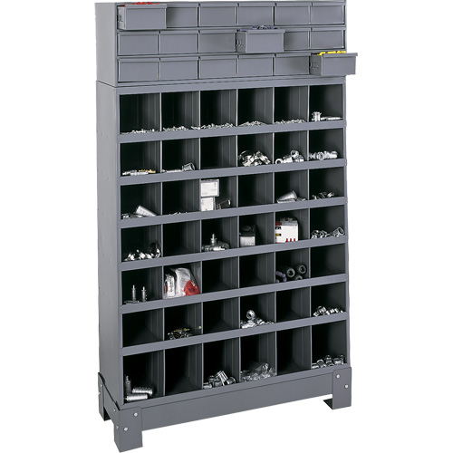 Modular Small Parts Storage Unit, Steel, 18 Drawers, 33-3/4" x 12-1/4" x 58-5/8", Grey Northern Industrial Supply Inc.