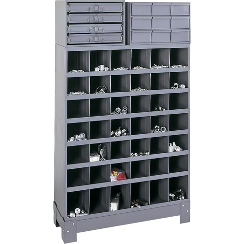 Unit&eacute; de stockage modulaire pour petites pi&egrave;ces, Acier, 13 tiroirs, 33-3/4" x 12-1/4" x 59", Gris Northern Industrial Supply Inc.