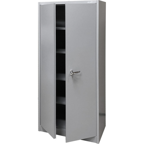 Armoire de rangement, Acier, 4 Tablettes, 66" h x 30" la x 15" P, Gris Northern Industrial Supply Inc.