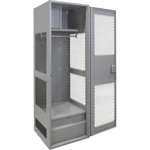Gear Locker with Door, Steel, 24" W x 24" D x 72" H, Grey Northern Industrial Supply Inc.
