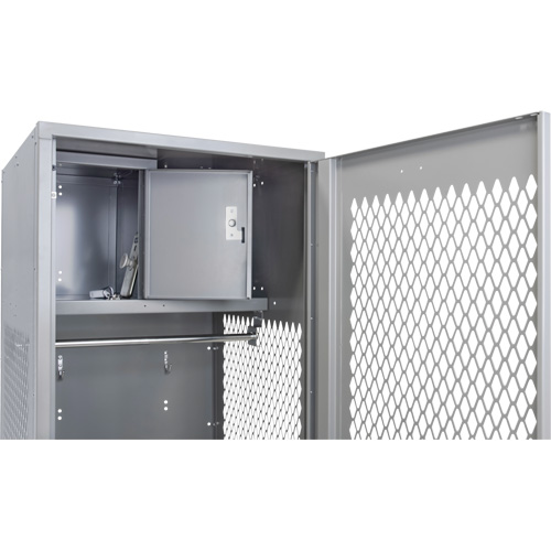 Gear Locker with Door, Steel, 24" W x 24" D x 72" H, Grey Northern Industrial Supply Inc.
