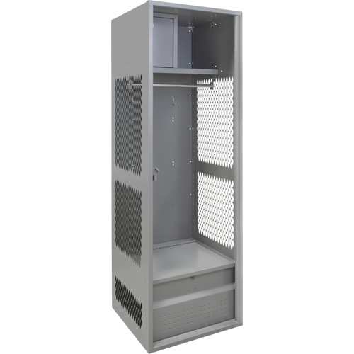 Gear Locker, Steel, 24" W x 18" D x 72" H, Grey Northern Industrial Supply Inc.