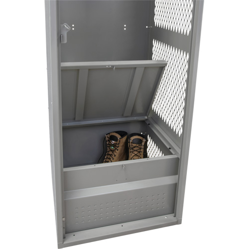 Gear Locker, Steel, 24" W x 18" D x 72" H, Grey Northern Industrial Supply Inc.