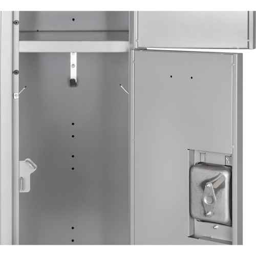 Lockers, 3 -tier, 12" x 18" x 76", Steel, Grey, Knocked Down Northern Industrial Supply Inc.