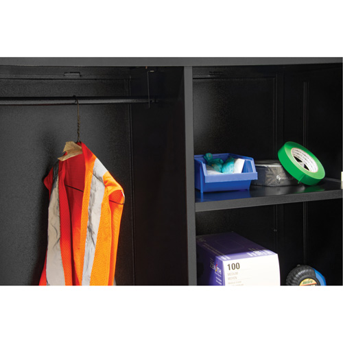 Armoire de rangement combin&eacute;e, 36" la x 18" p x 72" h, Noir Northern Industrial Supply Inc.