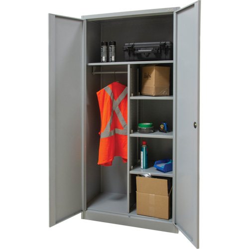 Combination Storage Cabinet, 36" W x 18" D x 72" H, Grey Northern Industrial Supply Inc.