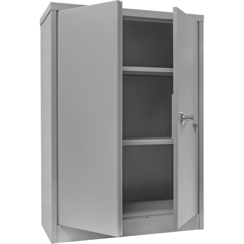 Armoire de rangement &agrave; hauteur de comptoir, Acier, 2 Tablettes, 42" h x 30" la x 15" P, Gris Northern Industrial Supply Inc.