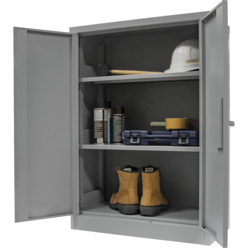 Armoire de rangement &agrave; hauteur de comptoir, Acier, 2 Tablettes, 42" h x 30" la x 15" P, Gris Northern Industrial Supply Inc.
