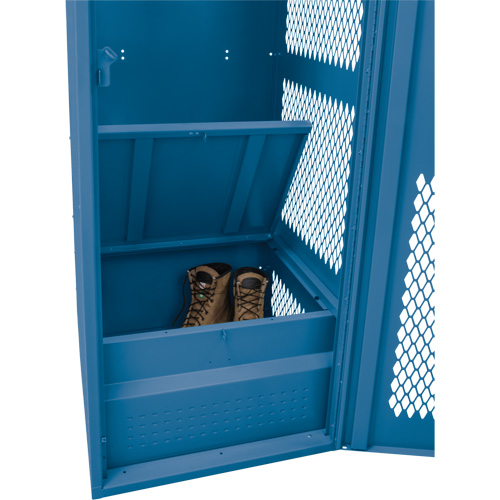 Gear Locker with Door, Steel, 24" W x 18" D x 72" H, Dark Blue Northern Industrial Supply Inc.