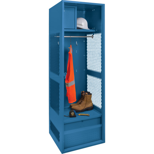 Gear Locker, Steel, 24" W x 18" D x 72" H, Dark Blue Northern Industrial Supply Inc.