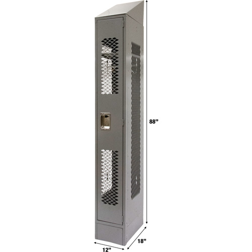 Casiers ventil&eacute;s, 12" x 18" x 88", Acier, Gris, D&eacute;mont&eacute;, Perfor&eacute; Northern Industrial Supply Inc.