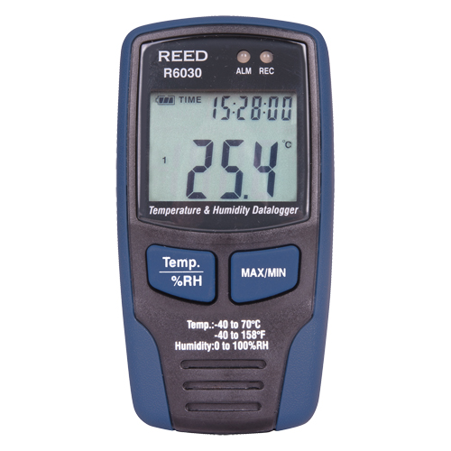 Enregistreur de donn&eacute;es temp&eacute;rature/humidit&eacute; avec certificat de calibration, 40°C &agrave; 70°C (-40°F &agrave; 158°F) Northern Industrial Supply Inc.